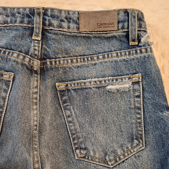 CarMar Los Angeles Distressed High Rise Denim Jeans - Picture 4 of 7